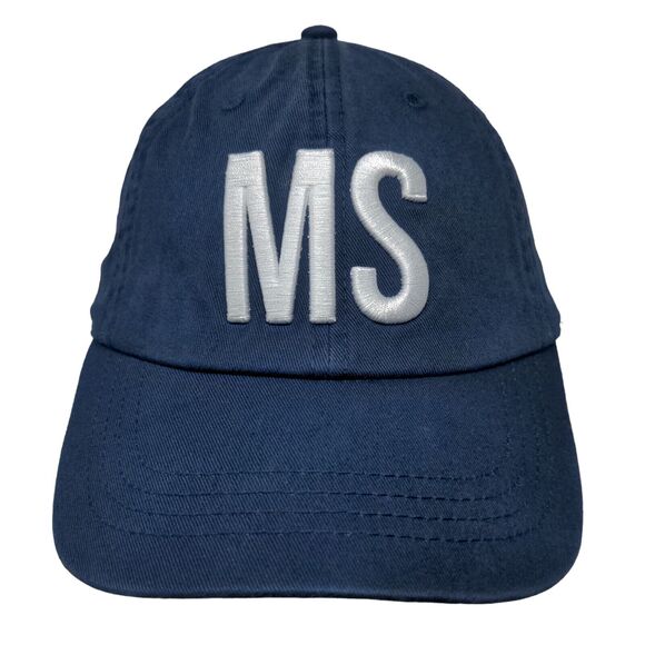 MS Slideback Hat Blue OSFM Adjustable Embroidered 6 Panel State of Mine - Picture 1 of 7